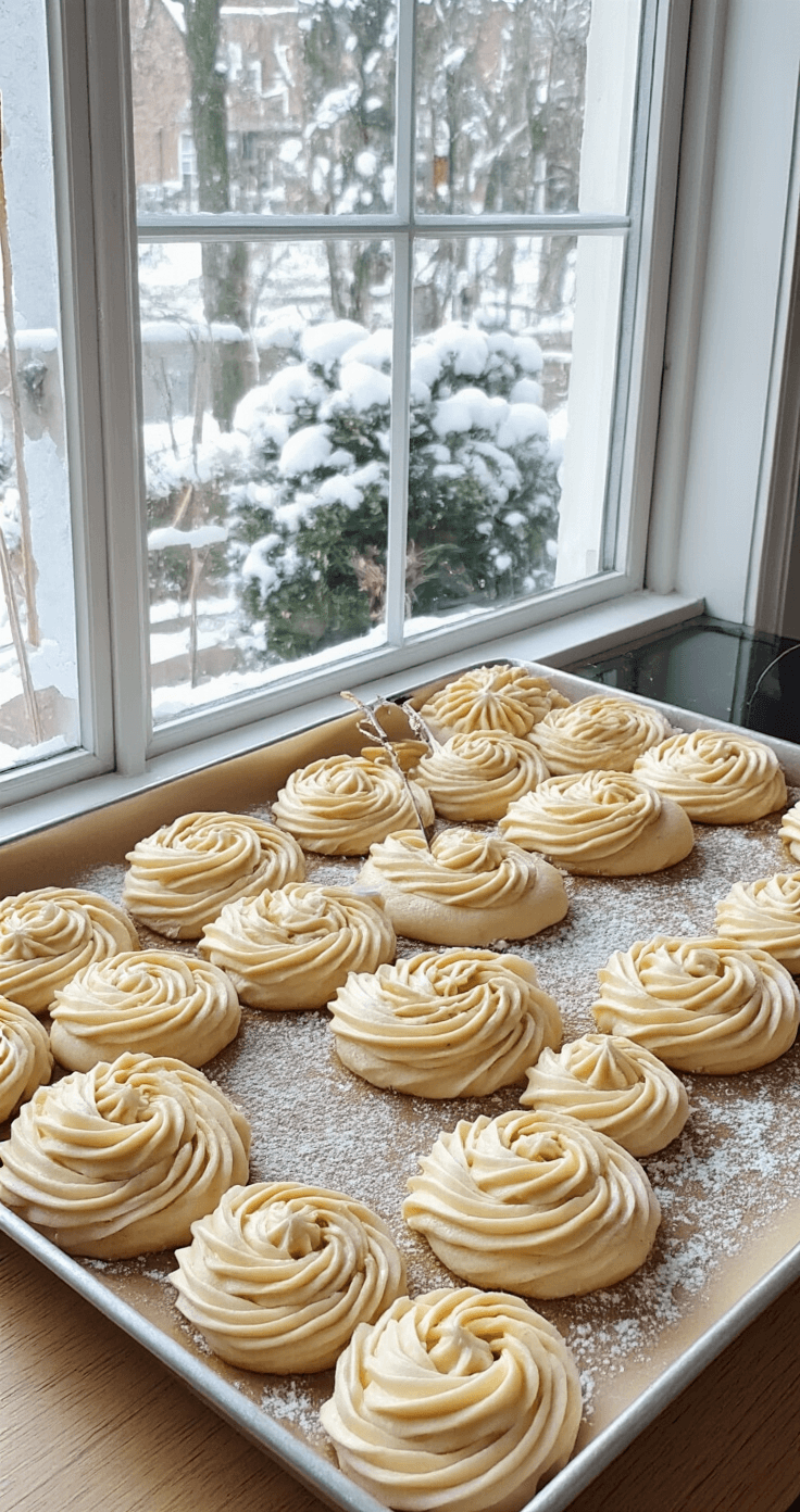 Close-up van een romige MonChou-vulling met speculoospasta swirls, artistiek vastgelegd met een satéprikker die patronen creëert, belicht door de winterse namiddagzon.